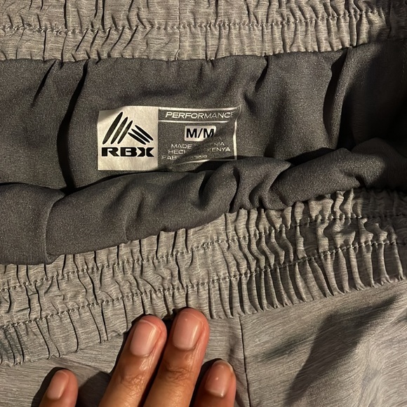 RBX Dri Grey and White Performance Shorts - Picture 3 of 8